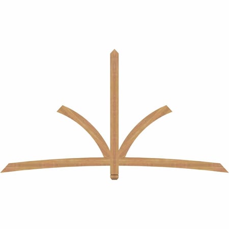 Ekena Millwork Davenport Timber Gable Bracket, Western Red Cedar, 96"W x 52"H x 1 1/2"D x 3 1/2"F, 13/12 Pitch GBW096X52X0204DAV00SWR